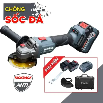 Máy mài pin Workfix WF-AG100PRO đa chức năng cắt mài cưa đáng bóng