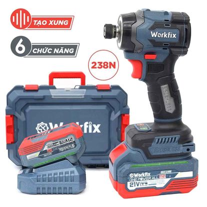 Máy chuyên vít Workfix WF-SD238N, 4 cấp chỉnh tốc, đầu gài 1/4 ngậm vít nhanh, đèn led siêu sáng